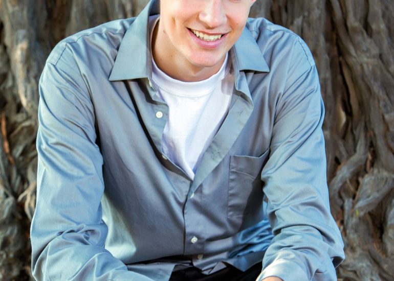 Guy high school senior portrait