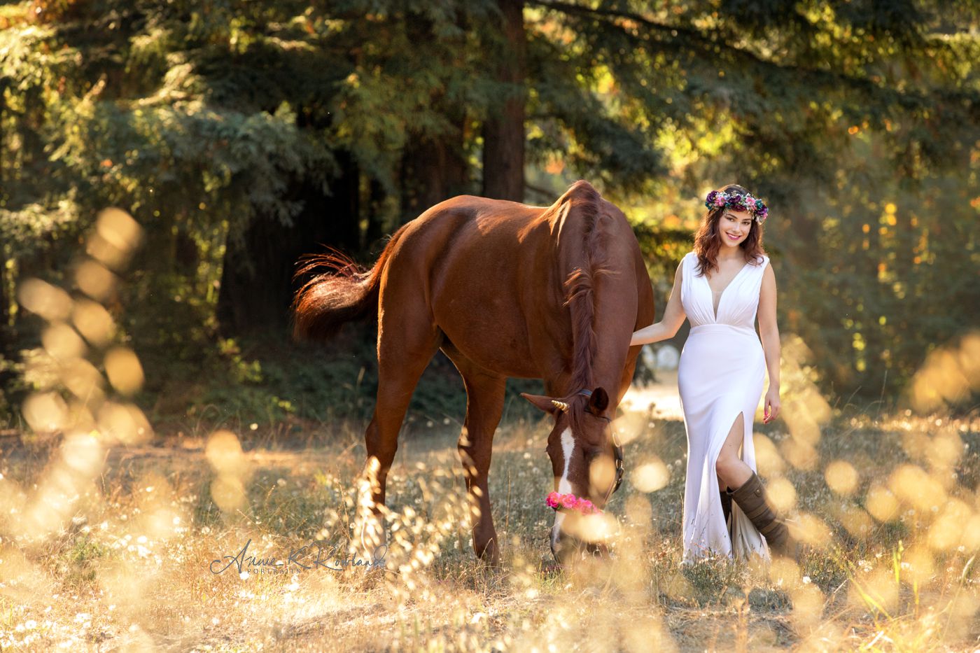 horse and girl senior portrait