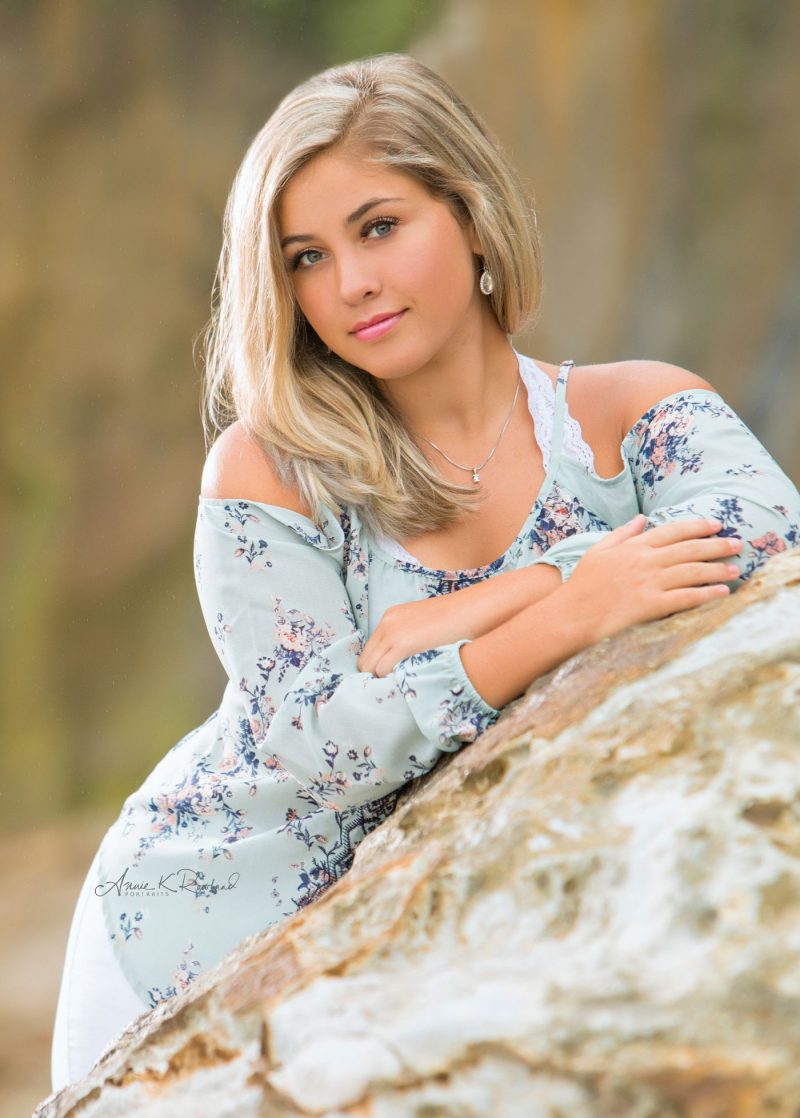 High school Senior girl on beach in santa cruz